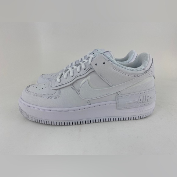 Nike Air Force 1 Shadow Triple White Women's Sneakers Shoes CI0919-100 - Picture 9 of 12
